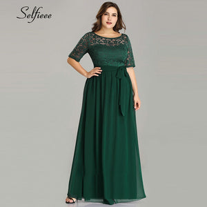 New Plus Size Summer Dress Women Elegant A Line O Neck Short Sleeve Long Beach Dress Casual Lace Dresses 2020 Vestidos De Festa