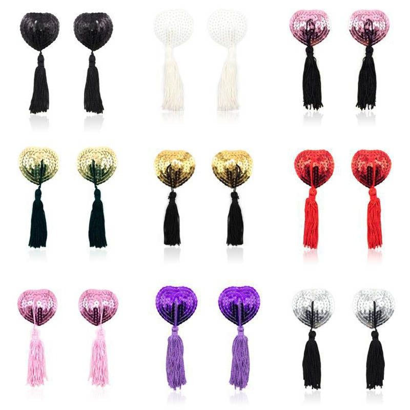 New Sex Toys for Couples Women Lingerie Sequin Tassel Breast Bra Nipple Cover Pasties Sexy Erotic Tools For Women Accessories