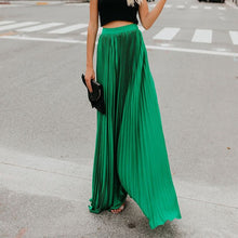 Load image into Gallery viewer, New Spring Summer High Waist Pleated Skirt Women Chiffon Skirt Long Skirt Solid Big Size Young Ladies Party Saia Femme 3xl