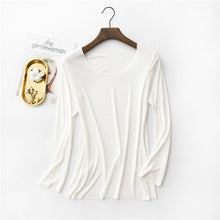 Load image into Gallery viewer, New T Shirt Women Cotton Ribbed Striped Tops Harajuku Tshirt 2020 Spring Long Sleeve Korean Plus Size T-shirt camiseta feminina