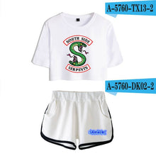 Load image into Gallery viewer, New Top and Shorts Set Riverdale Southside Serpents 2piece Set Women Crop Top 2018 Summer Outfits Track Suit Women Wholesale