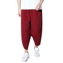 Load image into Gallery viewer, New Wide-Leg Hip Hop Pants Men Pleated Solid Casual Pants Fashion Men Joggers Drawstring Harem Pants  Loose Summer Trousers Men