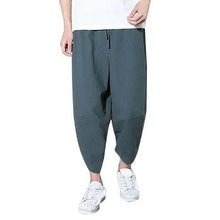 Load image into Gallery viewer, New Wide-Leg Hip Hop Pants Men Pleated Solid Casual Pants Fashion Men Joggers Drawstring Harem Pants  Loose Summer Trousers Men