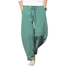 Load image into Gallery viewer, New Wide-Leg Hip Hop Pants Men Pleated Solid Casual Pants Fashion Men Joggers Drawstring Harem Pants  Loose Summer Trousers Men