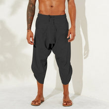 Load image into Gallery viewer, New Wide-Leg Hip Hop Pants Men Pleated Solid Casual Pants Fashion Men Joggers Drawstring Harem Pants  Loose Summer Trousers Men