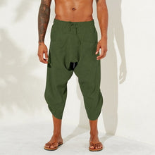 Load image into Gallery viewer, New Wide-Leg Hip Hop Pants Men Pleated Solid Casual Pants Fashion Men Joggers Drawstring Harem Pants  Loose Summer Trousers Men