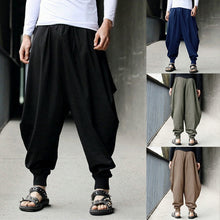 Load image into Gallery viewer, New Wide-Leg Hip Hop Pants Men Pleated Solid Casual Pants Fashion Men Joggers Drawstring Harem Pants  Loose Summer Trousers Men