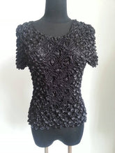 Load image into Gallery viewer, New Women Elastic Popcorn Tops short Sleeve Shirt Coin shirts