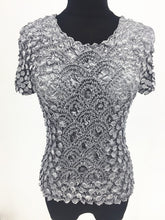 Load image into Gallery viewer, New Women Elastic Popcorn Tops short Sleeve Shirt Coin shirts