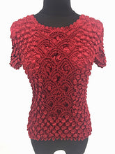 Load image into Gallery viewer, New Women Elastic Popcorn Tops short Sleeve Shirt Coin shirts