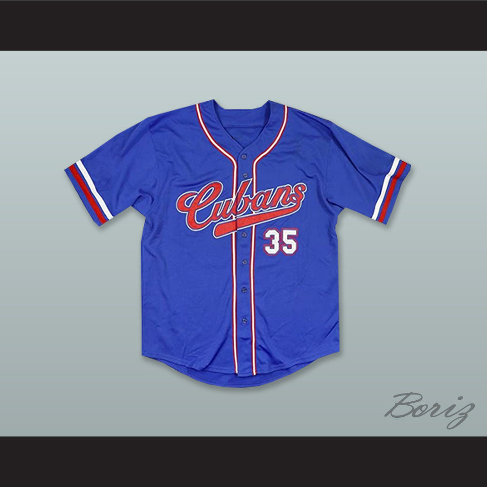 New York Cubans 35 Negro League Blue Baseball Jersey