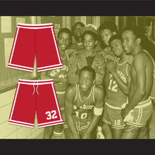 Load image into Gallery viewer, Ralph Tresvant 32 New Edition Red Basketball Shorts