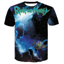 Load image into Gallery viewer, Newest Cartoon Rick and Morty Summer Skull Poker Print Men Short Sleeve T-shirt 3D T Shirt Casual Breathable tshirts  Plus-size