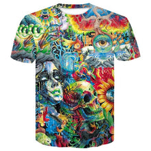 Load image into Gallery viewer, Newest Cartoon Rick and Morty Summer Skull Poker Print Men Short Sleeve T-shirt 3D T Shirt Casual Breathable tshirts  Plus-size