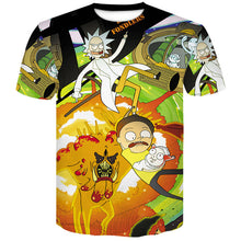 Load image into Gallery viewer, Newest Cartoon Rick and Morty Summer Skull Poker Print Men Short Sleeve T-shirt 3D T Shirt Casual Breathable tshirts  Plus-size