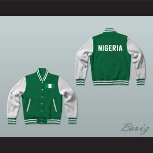 Nigeria Varsity Letterman Jacket-Style Sweatshirt