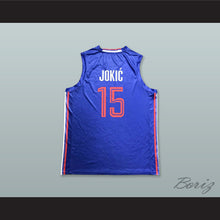 Load image into Gallery viewer, Nikola Jokic 15 Serbia Blue Basketball Jersey