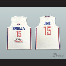 Load image into Gallery viewer, Nikola Jokic 15 Serbia White Basketball Jersey