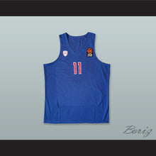 Load image into Gallery viewer, Nikola Milutinov 11 Olympiacos Piraeus Greece Blue Basketball Jersey