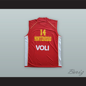 Nikola Pekovic 14 Montenegro Red Basketball Jersey