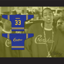 Load image into Gallery viewer, Nipsey Hussle 33 Crenshaw Blue and Yellow Hockey Jersey