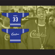 Load image into Gallery viewer, Nipsey Hussle 33 Crenshaw Blue Hockey Jersey