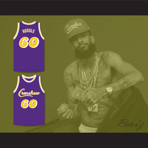 Nipsey Hussle 60 Crenshaw Purple Basketball Jersey 2