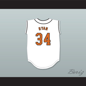 Nolan Ryan 34 Alvin High School Yellowjackets White Baseball Jersey 4