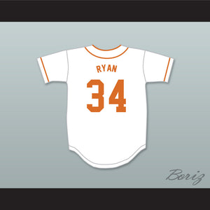 Nolan Ryan 34 Alvin High School Yellowjackets White Baseball Jersey 2