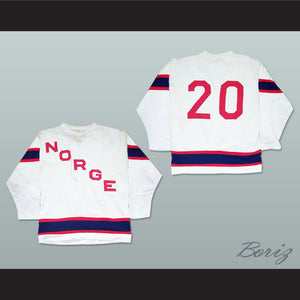 Norway National Team White Hockey Jersey