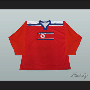 North Korea National Team Red Hockey Jersey