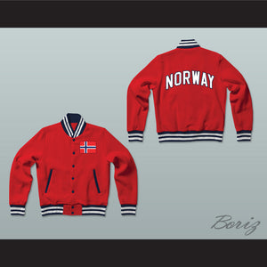 Norway Varsity Letterman Jacket-Style Sweatshirt