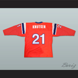 Espen Knutsen 21 Norway Red Hockey Jersey