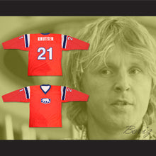 Load image into Gallery viewer, Espen Knutsen 21 Norway Red Hockey Jersey