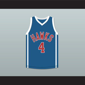 Mekhi Phifer Odin James 4 Hawks Blue Basketball Jersey O Movie