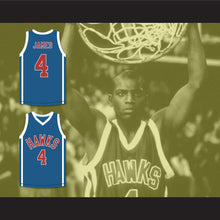 Load image into Gallery viewer, Mekhi Phifer Odin James 4 Hawks Blue Basketball Jersey O Movie