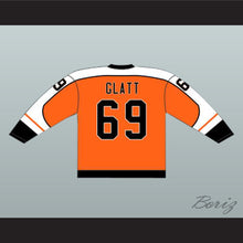 Load image into Gallery viewer, Doug &quot;The Thug&quot; Glatt 69 Orangetown Assassins Orange Hockey Jersey Includes NCHL Patch