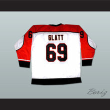 Load image into Gallery viewer, Doug &quot;The Thug&quot; Glatt 69 Orangetown Assassins White Hockey Jersey Includes NCHL Patch