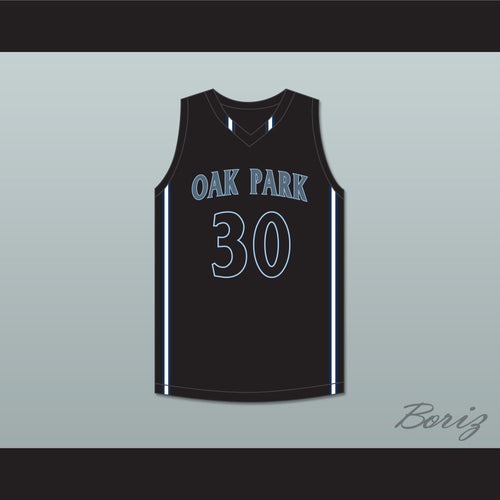 Ochai Agbaji 30 Oak Park High School Northmen Black Basketball Jersey 2