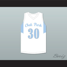 Load image into Gallery viewer, Ochai Agbaji 30 Oak Park High School Northmen White Basketball Jersey 2