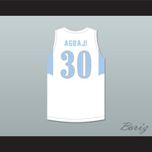 Load image into Gallery viewer, Ochai Agbaji 30 Oak Park High School Northmen White Basketball Jersey 2