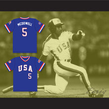 Load image into Gallery viewer, Oddibe McDowell 5 1984 USA Team Blue Baseball Jersey