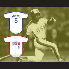 Load image into Gallery viewer, Oddibe McDowell 5 1984 USA Team White Button Down Baseball Jersey