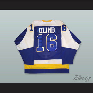 Larry Olimb 16 St Paul Fighting Saints AHA Blue Hockey Jersey