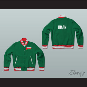 Oman Varsity Letterman Jacket-Style Sweatshirt