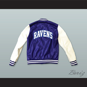 One Tree Hill Ravens Blue and White Lab Leather Varsity Letterman Jacket