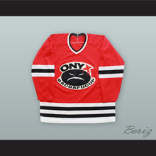 Load image into Gallery viewer, Onyx Bacdafucup Red Hockey Jersey