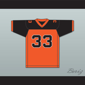 Orc Fogteeth 33 Orange/Black Football Jersey