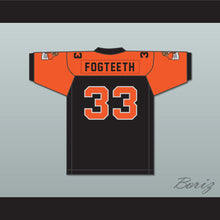 Load image into Gallery viewer, Orc Fogteeth 33 Black/Orange Football Jersey with Patches