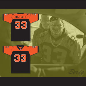 Orc Fogteeth 33 Black/Orange Football Jersey with Patches